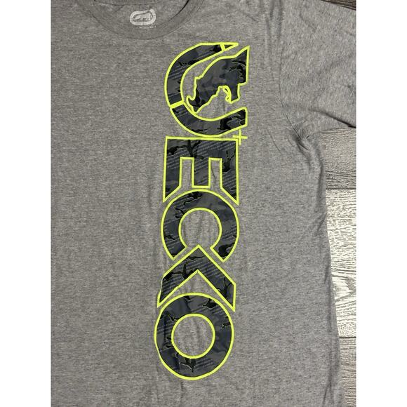 Ecko Unltd Rhino Graphic Grey Logo Shirt Y2K Skater Streetwear - Men’s Large - Picture 2 of 6